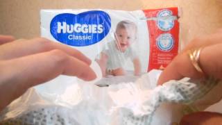 подгузники Подгузники Huggies classic сухость и комфорт для малыша [upl. by Bloomer]