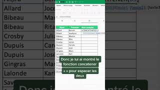 Comment associer deux cellules rapidement Ici je vous présente la fonction CONCATENER [upl. by Alderson603]