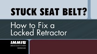 Seat Belt Stuck  How to Undo Reverse Lock on a Retractor [upl. by Chelsea592]