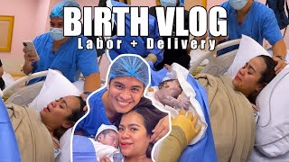 BIRTH VLOG  Labor and Delivery  OUR THIRD BABY [upl. by Rtoip]