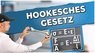 Hookesches Gesetz  Dehnung und Spannung Elastizitätsmodul [upl. by Annoda]