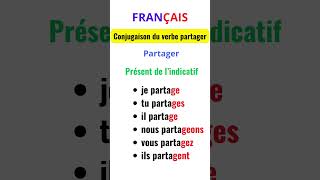 Conjugaison du verbe partager au présent de lindicatif français frances [upl. by Nnaeed578]