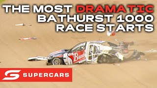 10 INTENSE Bathurst 1000 race starts  Supercars 2023 [upl. by Alliuqa386]