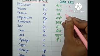 Reactivity Series trick  Class 10 th reactivity series with Tricks by SUSHIL BAJAJ [upl. by Akeemat]