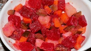 BEET VINAIGRETTE SALAD with Potato Carrot amp Pickled Cucumber [upl. by Pennington62]