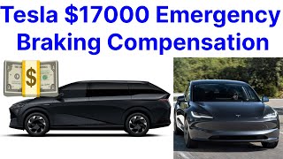 Tesla 17000 Emergency Braking Compensation on Xpeng Motors [upl. by Esaertal]