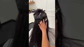 Before and After Hair Extensions hairtransformation newhair longhair [upl. by Aissirac]