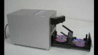 LightScribe robotic mini AutoLoader CD DVD Duplicator [upl. by Rohpotsirhc]