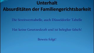 Unterhalt Kindesunterhalt Düsseldorfer Tabelle widerlegt Lösung I KGPG [upl. by Inail956]