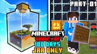 I survive 100 days in only jar world minecraft [upl. by Fawne]