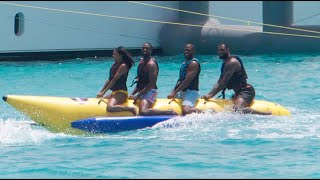 Shaq Flames LeBron James Pose In Iconic Banana Boat Photo [upl. by Oirobil482]