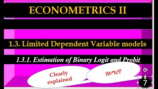 Estimation of Binary Choice ModelsLogit and Probit ModelsMaximum Likelihood Estimation [upl. by Yren373]