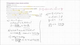 LEIFIphysik Aufgabenlösung  Trainingsaufgaben zu Masse Volumen und Dichte [upl. by Yolande]