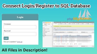 How to Connect Login Page with SQL Database in php  phpmyadmin [upl. by Angle]