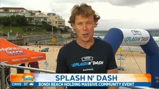 Channel 9 Today live cross for Bondi Splash n Dash [upl. by Quickman]