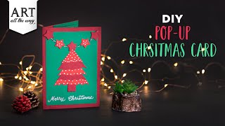 Pop Up Christmas Card  Christmas Crafts  Greeting Card [upl. by Nosnev248]