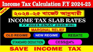 Income Tax Calculation 202425  How To Calculate Income Tax FY 202425  New Tax Slab Rates 202425 [upl. by Lucias143]