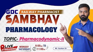 PHARMACOLOGY PharmacodynamicII  RAILWAY PHARMACIST  THEORY  MCQS  SAMBHAV  RRB  railway [upl. by Adnilra838]