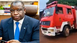 President Bio Had A Call With King Charles III Whilst No Fuel In The Makeni Fire Engine [upl. by Yevol]