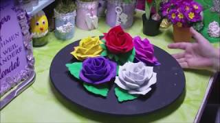 DIY  wunderschöne Rosen aus Moosgummi [upl. by Wenz834]