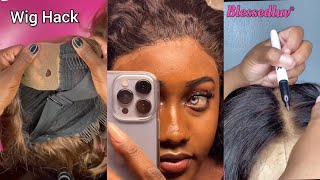 6 Lace Wig Hacks You Need to Know 3 Fix Lace Tear Fix Small Wig Cap Lay Wig Flat Frontal Wig [upl. by Annaegroeg]