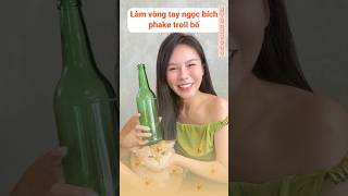 Làm vòng tay ngọc bích phake troll bố  My Bánh Bao shorts giaitri [upl. by Leirad]