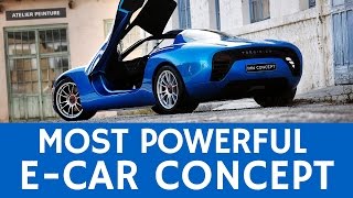 Most Powerful Electric Car Concept 1341hp Toroidion 1MW [upl. by Zinck]