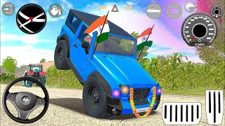 Thar stunt game video  indian car simulation  thar game  car wala game  cartoon  thar game [upl. by Ylliw]