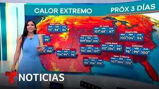 Las temperaturas llegarán hasta los 110 grados en algunas zonas de EEUU  Noticias Telemundo [upl. by Marucci983]