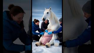 A touching story about a pregnant Siberian horse giving birth to a lovely foal with help from humans [upl. by Niven]