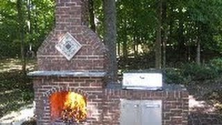 How to Build a Brick Fireplace  DIY  Part 1 of 5 [upl. by Mil]