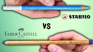 Faber Castell Pitt VS Stabilo Carbothello  THE ULTIMATE Pastel Pencil COMPARISON [upl. by Neilson390]