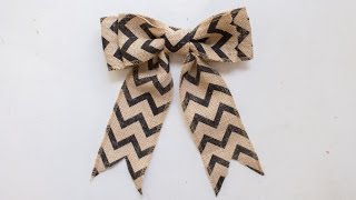 How To Make A Burlap Bow In Just Minutes [upl. by Dranyer409]