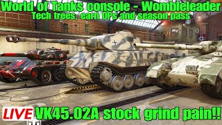 World of tanks console  wombleleaderIm back and grinding the stock VK4502A [upl. by Chainey]