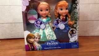 Frozen Anna amp Elsa singing sisters dolls toy [upl. by Kcerred]