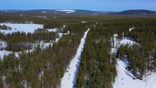 Vårskidåkning i längdspåren [upl. by Learrsi]