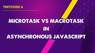 TinyCode6 MicroTask vs MicroTask in Asynchronous JavaScript [upl. by Yanahs618]