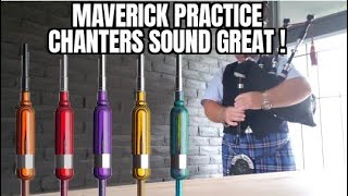 MAVERICK PRACTICE CHANTER Blue Steel Bagpipe Practice Chanter Standfast [upl. by Flann]