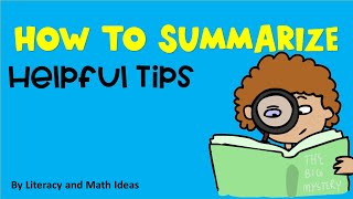 Tips For Summarizing Information [upl. by Aillicirp]