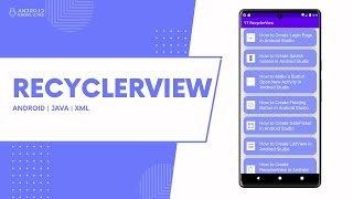 RecyclerView in Android Studio using Java  Android Knowledge [upl. by Starkey]