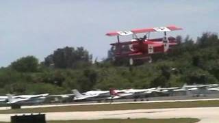 Severe Crosswind landings in Fokker replica triplane [upl. by Vincelette]