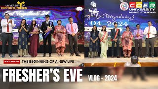 Freshers Eve 2024  COER University  Roorkee  Mesmerizing Campus Vibes  Student Reactions amp Fun [upl. by Josi]