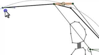 Convertible Roof 2 Position Six Bar Linkage Synthesis Adaption [upl. by Constantino]