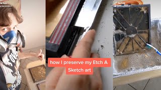 How I preserve my Etch A Sketch art [upl. by Atnwahs]