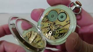 ANTIQUE TAVANNES STERLING POCKET WATCH [upl. by Gaye]