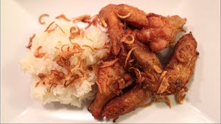 Hat Yai Fried Chicken Wings Recipe ไก่ทอดหาดใหญ่  Hot Thai Kitchen [upl. by Nosidam]