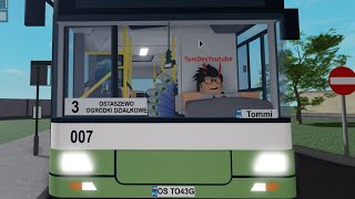 ROBLOX Przejazd MAN NM223 007  Linia 3  ZKM Osieczkowo [upl. by Ahoufe]