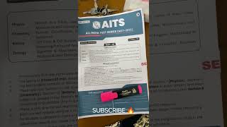 PhysicsWallah AITS full review 🔥 Question paper viral shorts [upl. by Ennovoj106]