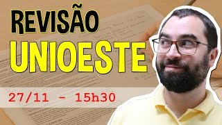 REVISÃO VESTIBULAR UNIOESTE 2019  Prof Guilherme [upl. by Drugge]