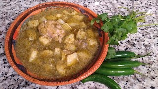 👍😊🥒 POLLO EN SALSA VERDE Con calabacitas 😊🥒🥒👍 [upl. by Aisatna]